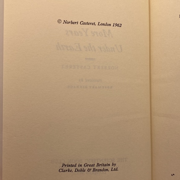 More Years Under The Earth by Norbert Casteret 1st Edition Hardcover DJ - Picture 7 of 16